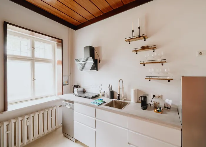 Apartman Homely - Library Style , Wooden Walls , Spacious , Friedrichshain Berlin